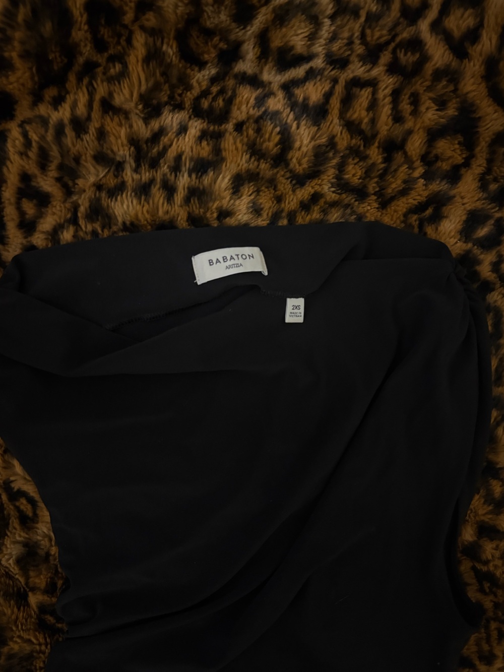 Aritzia Babaton Black One-Shoulder Draped Top - Picture 3 of 5